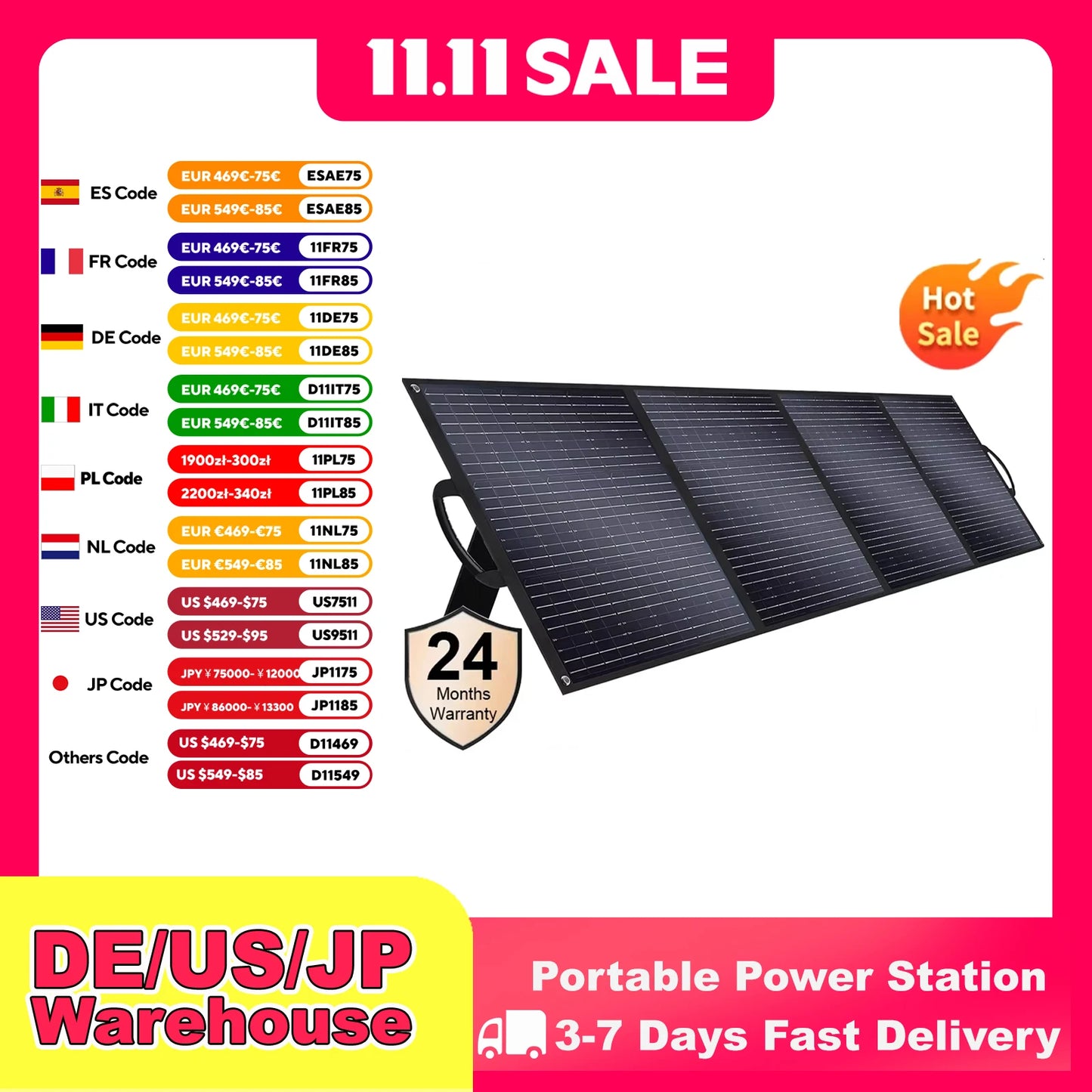 SOLARPLAY 200W Portable Foldable Solar Panel For Camping Power Station