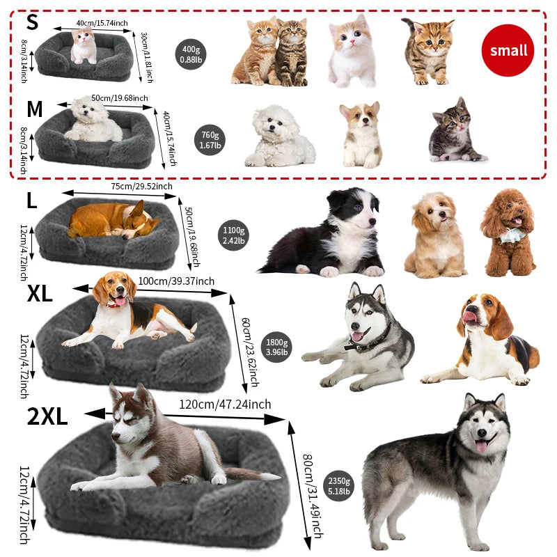 Jiangsu Thickened Orthopedic Dog Bed For Large Dogs With Plush Washable Cover Egg Sponge Durable