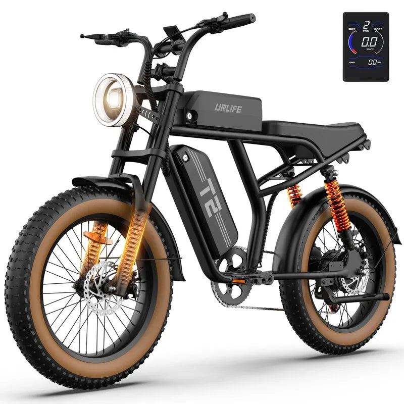 URLIFE Peak 1500W Electric Mountain Bike Removable 48V Battery