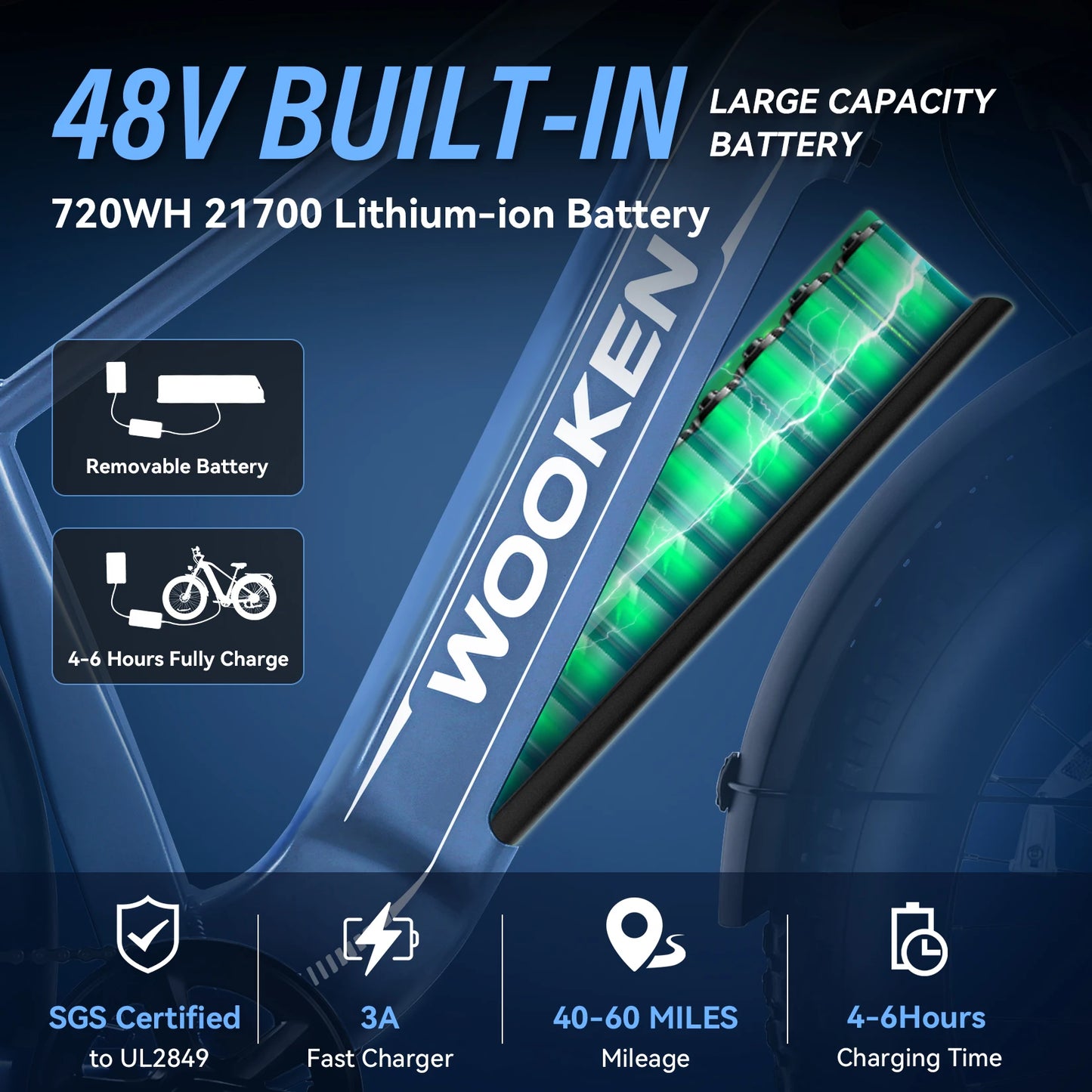 Electric Fat Tire Bike With 1500W Peak Motor For Adults