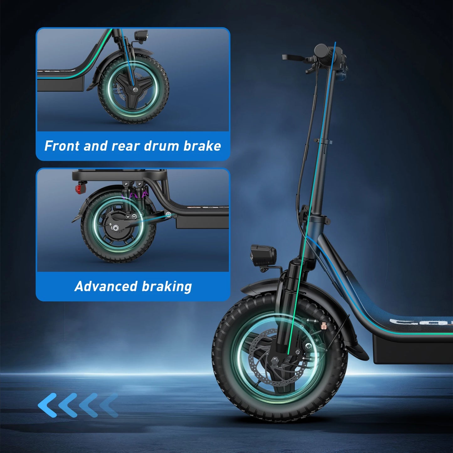 Foldable Electric Scooter 700W Peak 48V