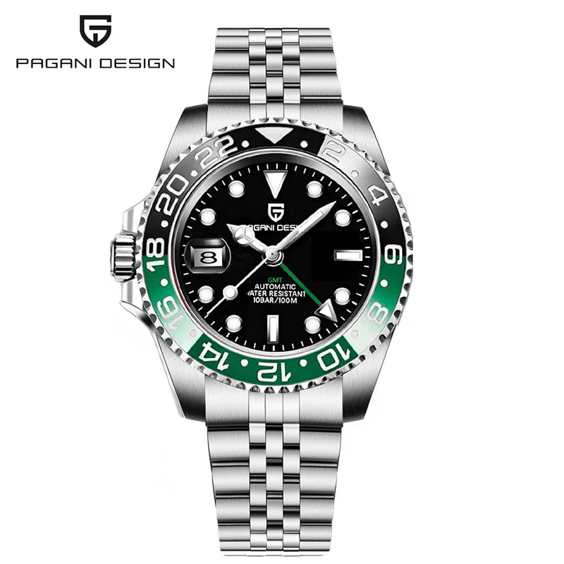 Pagani Design Automatic GMT Stainless Steel Men's Watch PD-1662