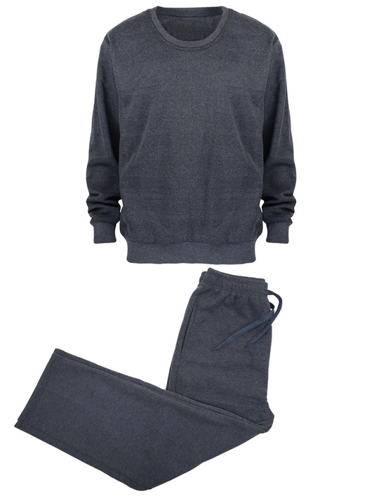NONECN Men's Autumn Winter Two Piece Top And Pants Set