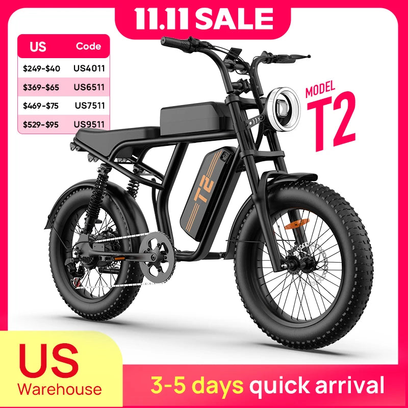 URLIFE Peak 1500W Electric Mountain Bike Removable 48V Battery