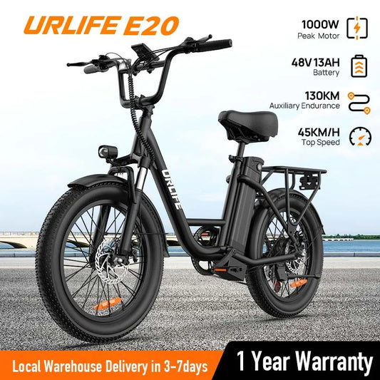 URLIFE 1000W E20 Electric Bike with Removable Battery