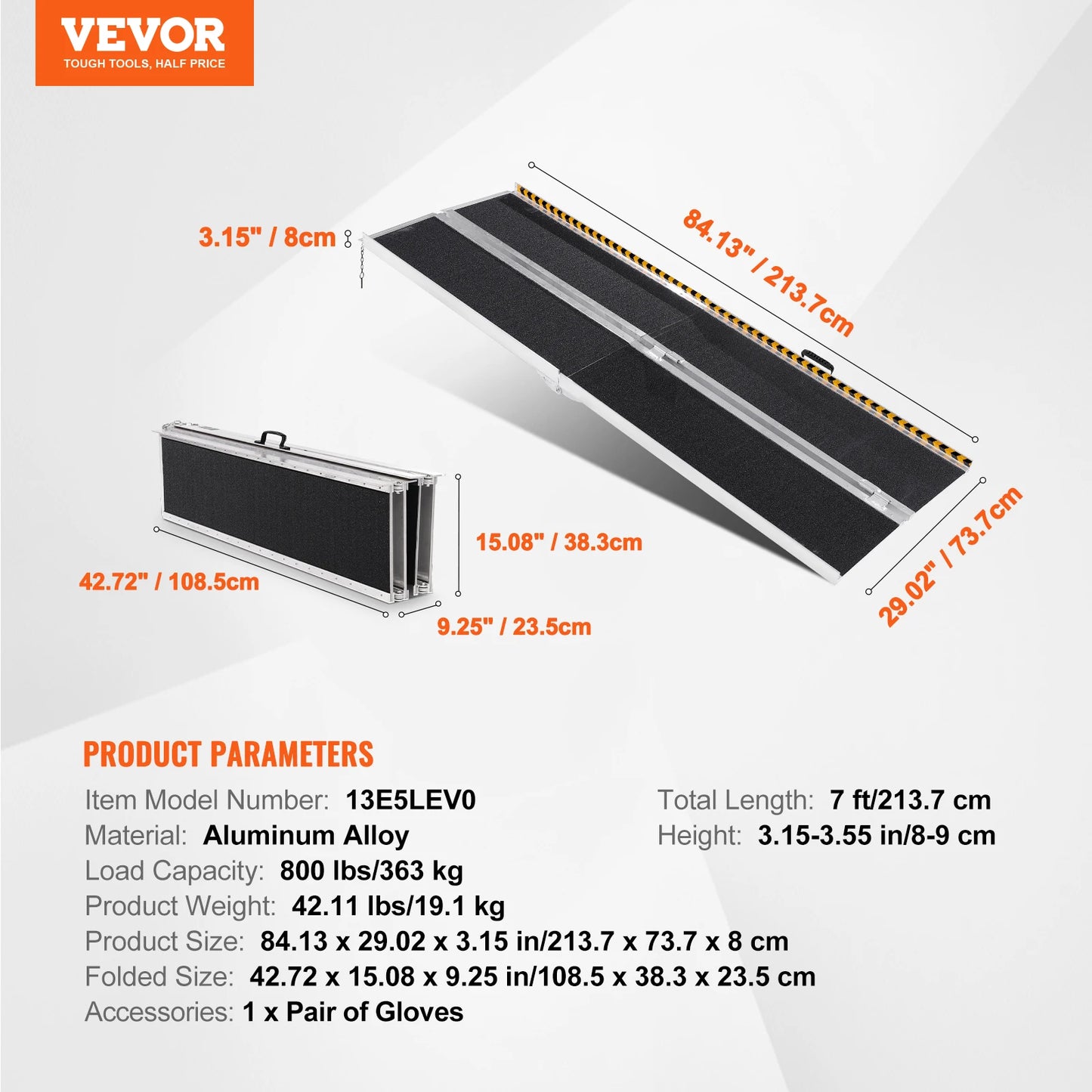 SucceBuy Portable Aluminum Folding Wheelchair Ramp For Threshold Accessibility Solutions
