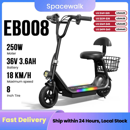 Spacewalk Foldable Electric Scooter For Kids With Bluetooth Speaker