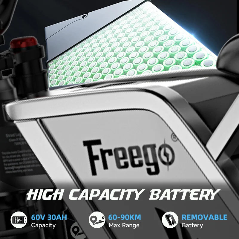 Freego X2 Pro Electric Motorcycle Adults 6000W Off Road Ebike