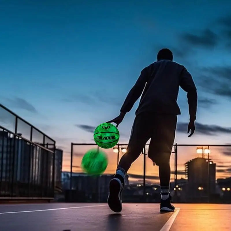 Hignconcerned Holographic Glowing Basketball Indoor and Outdoor Play