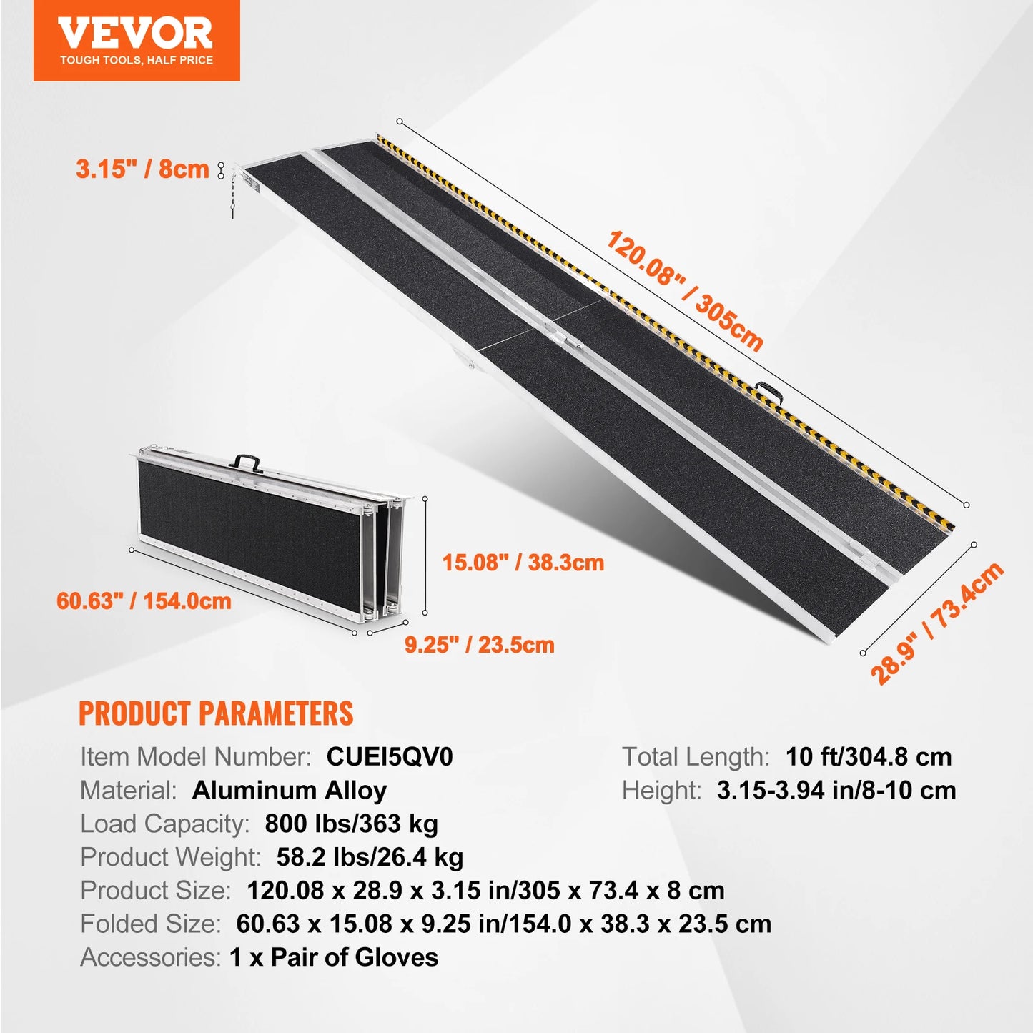 SucceBuy Portable Aluminum Folding Wheelchair Ramp For Threshold Accessibility Solutions