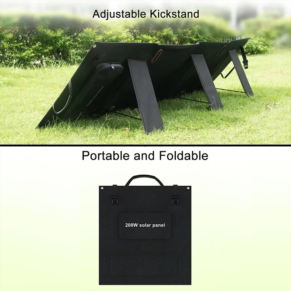 SOLARPLAY 200W Portable Foldable Solar Panel 18V for Family Camping