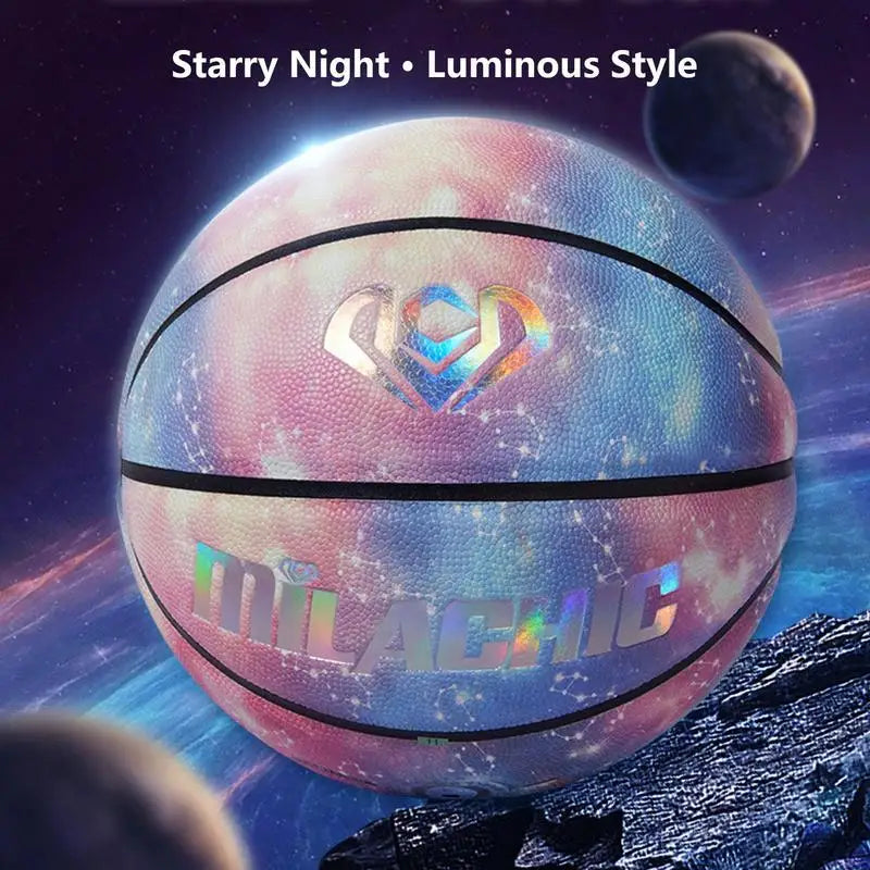 Hignconcerned Holographic Glowing Basketball Indoor and Outdoor Play