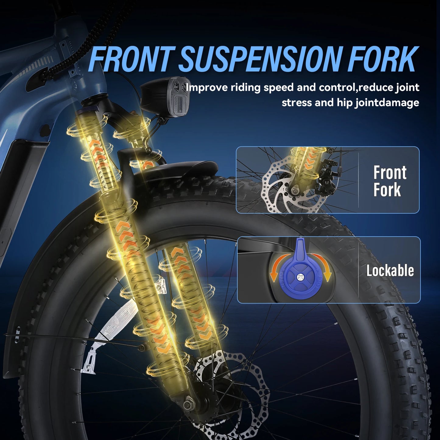 Electric Fat Tire Bike With 1500W Peak Motor For Adults