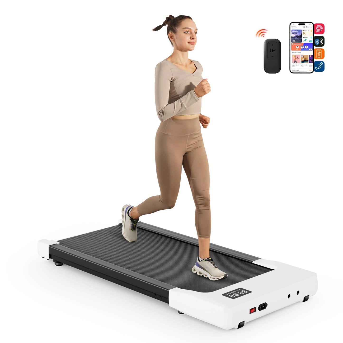 Superun Walking Pad Under Desk Treadmill 2.5HP Portable With Remote LED Display