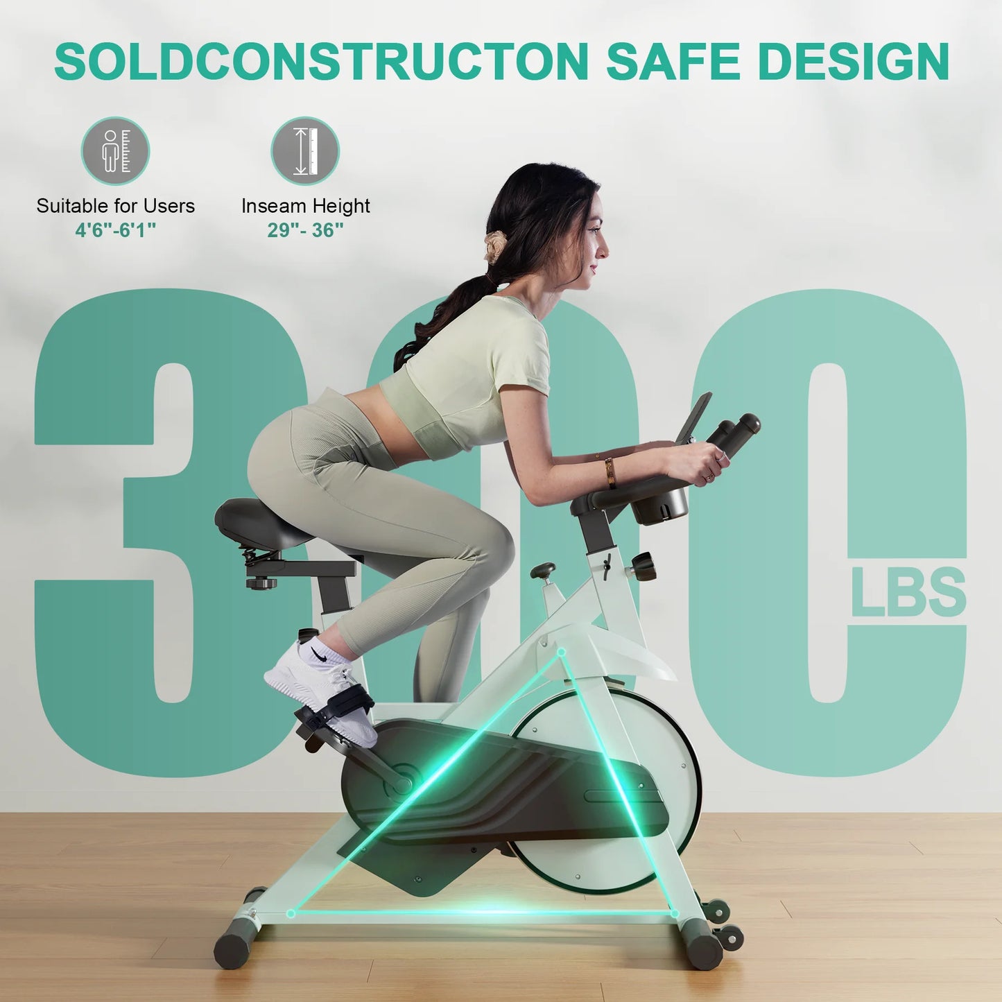 Superun 32-Level Magnetic Resistance Exercise Bike For Home Use