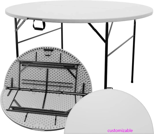 XMSJ Round Plastic Folding Table For Parties And Events