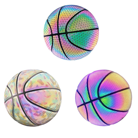 Luminous Holographic Reflective Basketball For Night Play