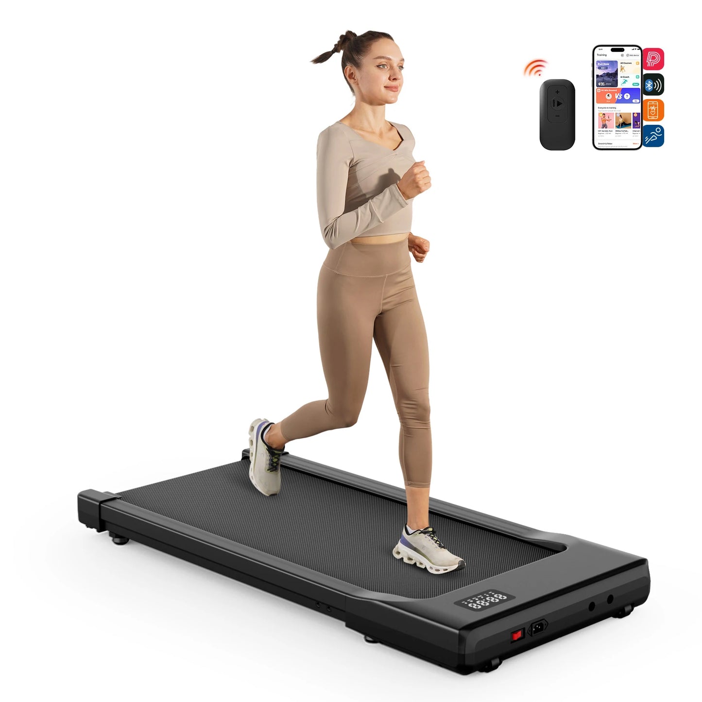 Superun Walking Pad Under Desk Treadmill 2.5HP Portable With Remote LED Display
