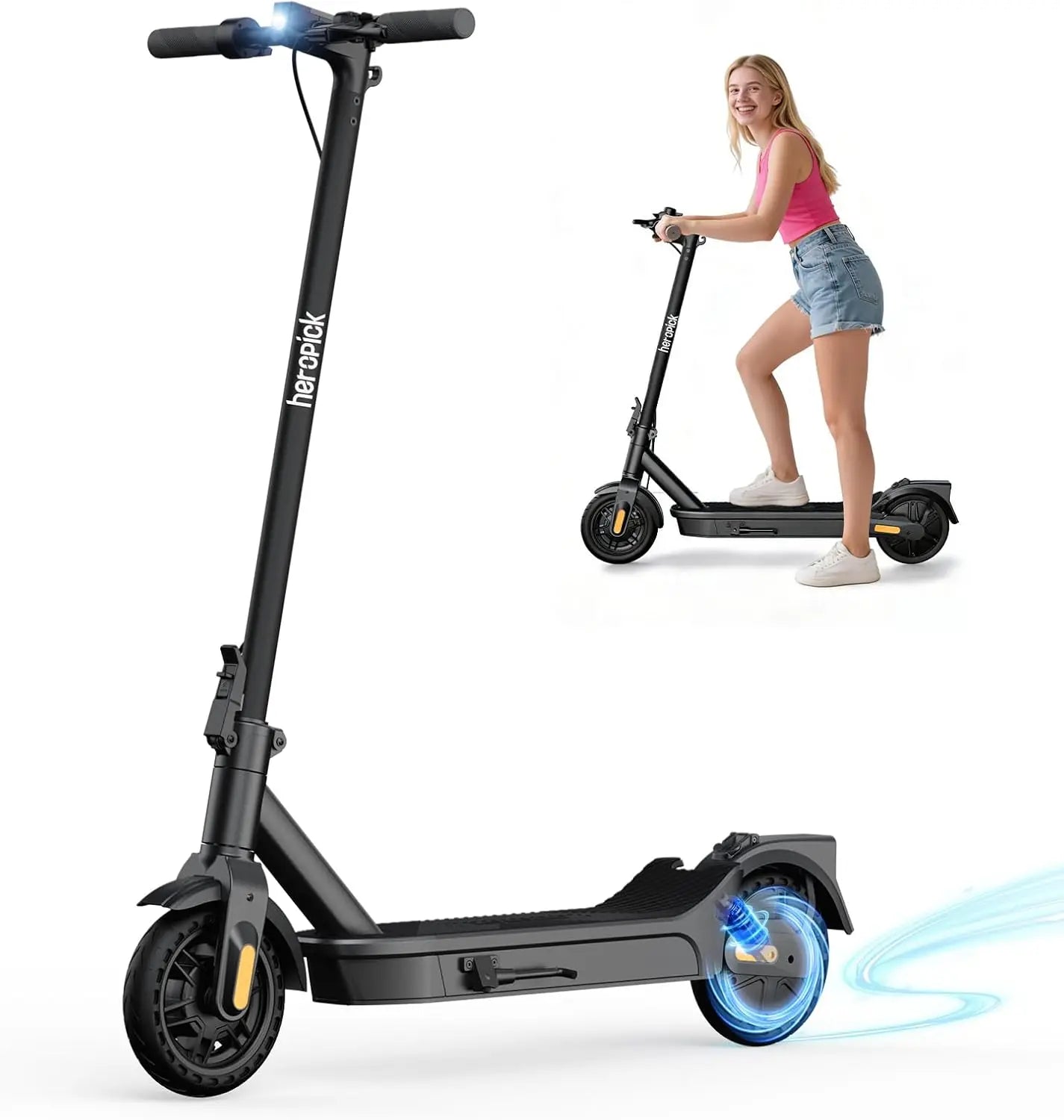 Hero E8 Pro Electric Scooter 500W 20 MPH 20 Mile Range Dual Suspension