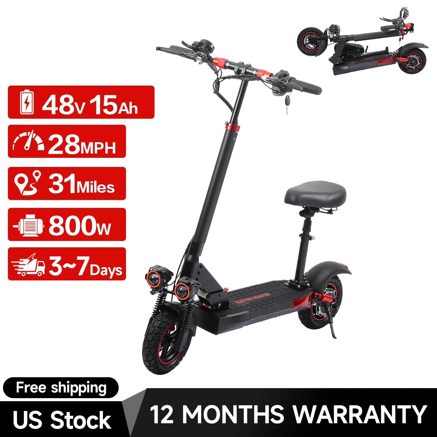 FreeBoy J01 Foldable 800W 48V Electric Skateboard Portable