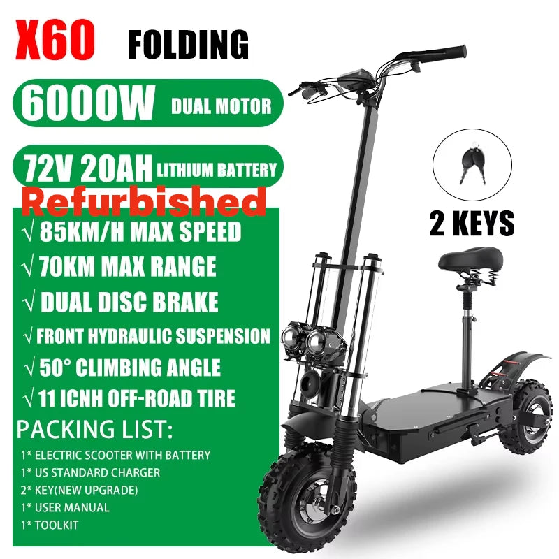 Jueshuai Outdoor Electric Scooter Off Road 1000W 6000W Fast