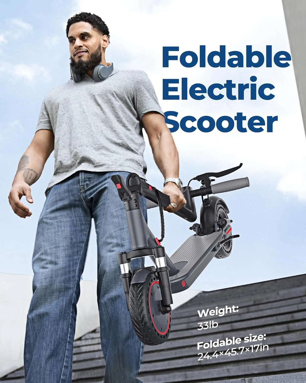 AOVOPRO AP07 Electric Scooter With 19mph Speed And 40-60km Range