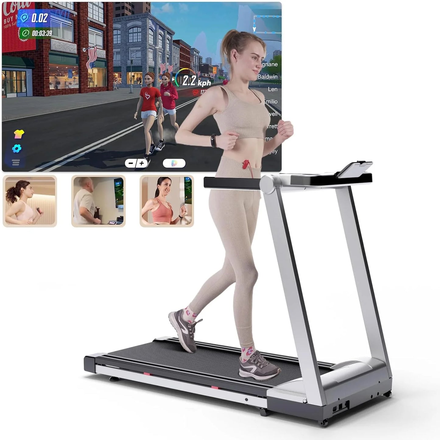 Superun Foldable Treadmill 3.5HP Incline 6 Percent Bluetooth App
