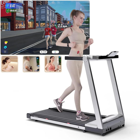 Superun Foldable Treadmill 3.5HP Incline 6 Percent Bluetooth App
