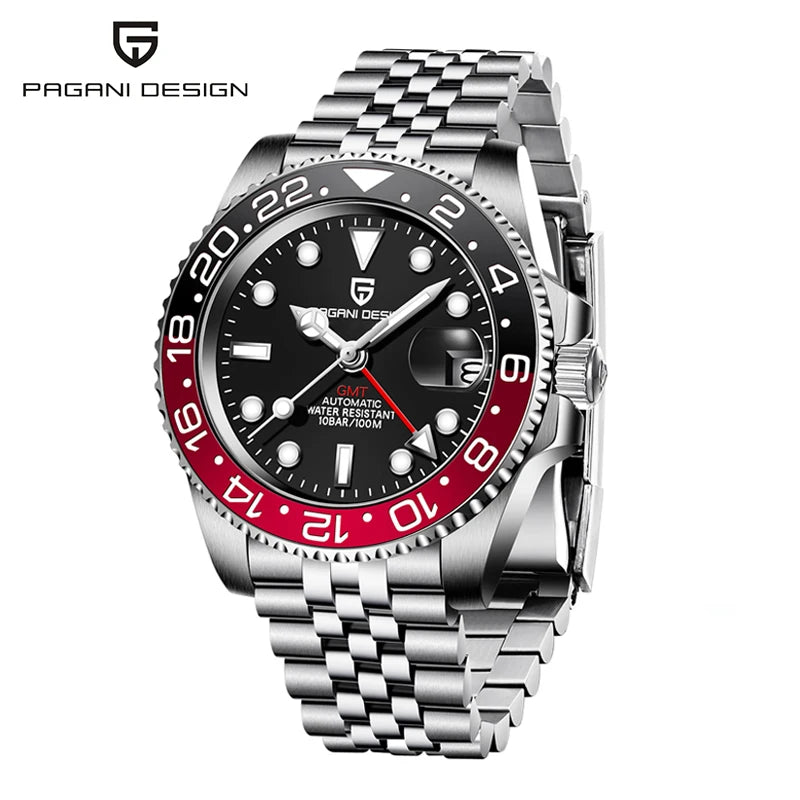 Pagani Design Automatic GMT Stainless Steel Men's Watch PD-1662