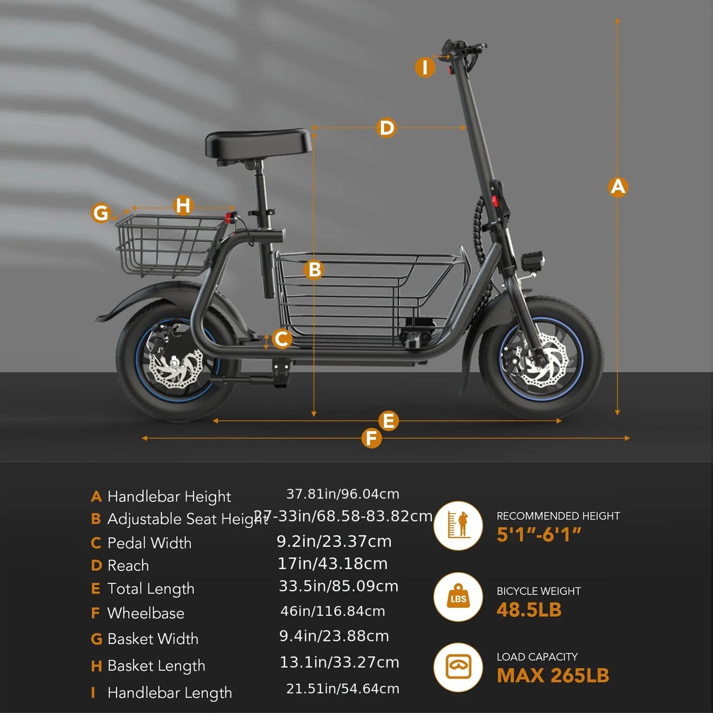 Gyroor Electric Scooter With Pet Basket Foldable 20 Mile Range