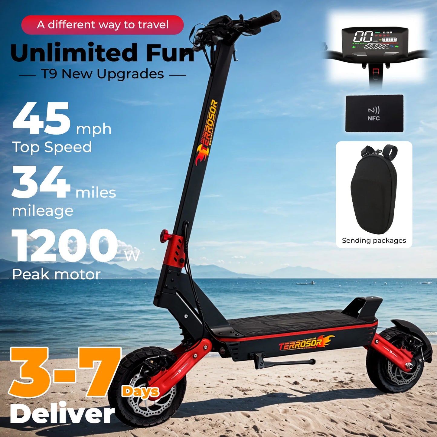 LELEKUAIC 1200W Electric Scooter For Adults UltraHighPerformance ExtendedRange 28 MPH