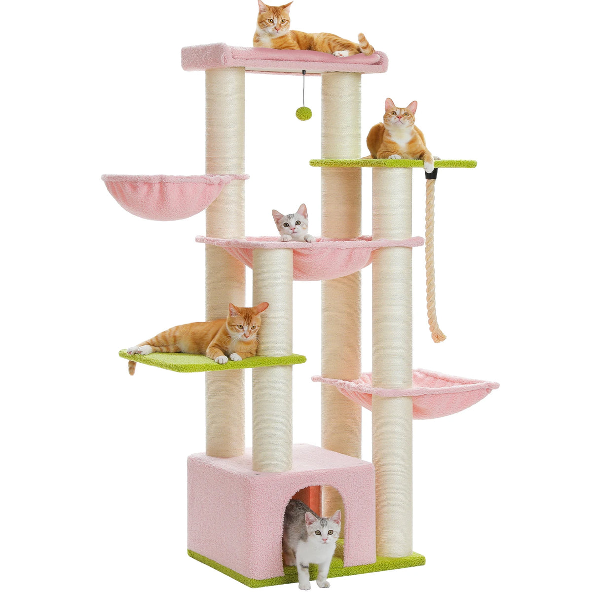 PAWZ Road Multi-Level Cat Tree With Hammock And Scratching Posts