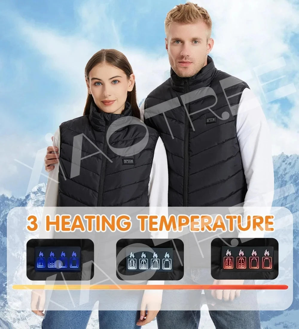 XIAOTREECN Heated Vest For Men Women USB Electric Warmer Jacket
