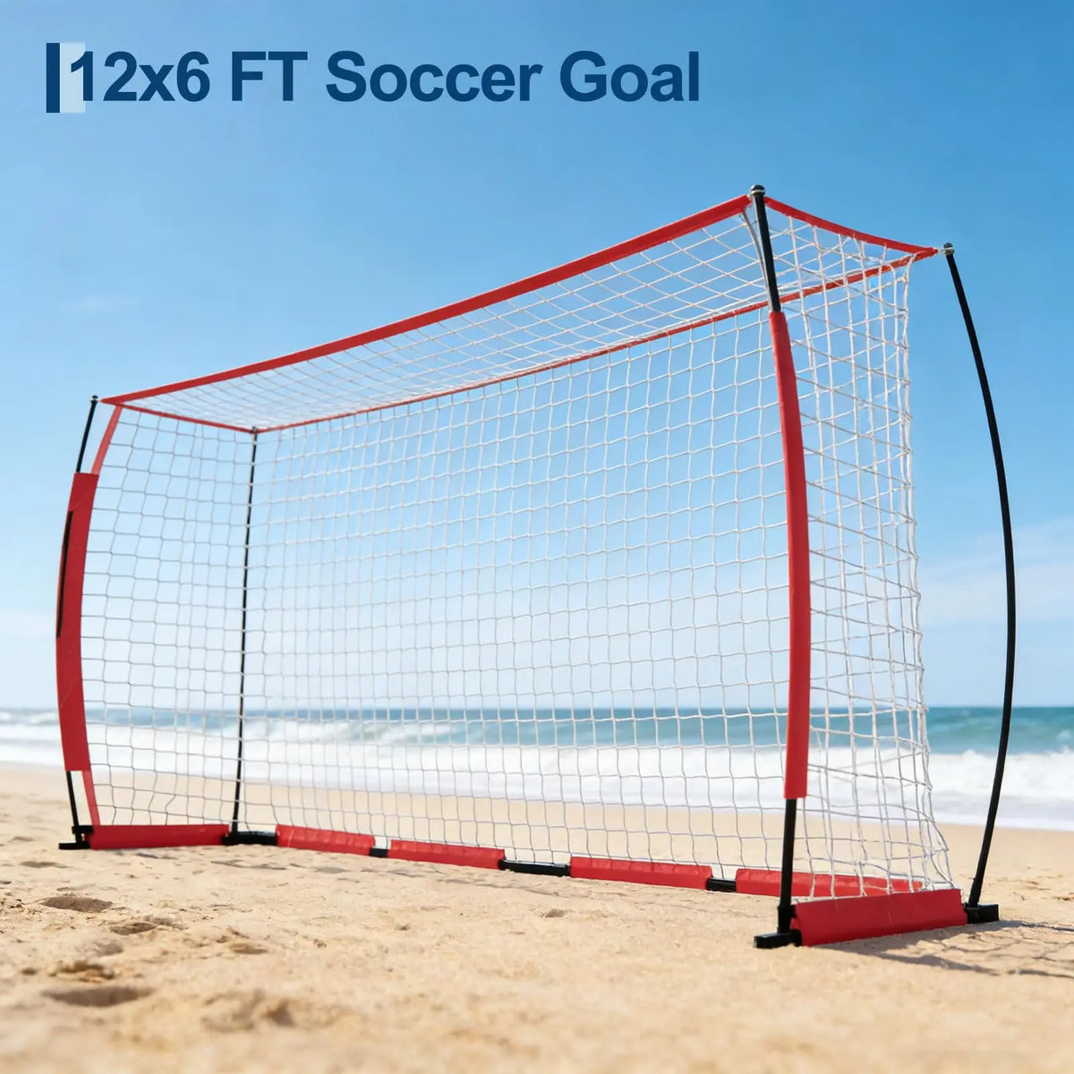HiMiss Heavy Duty Foldable Metal Soccer Goal For Backyard Training