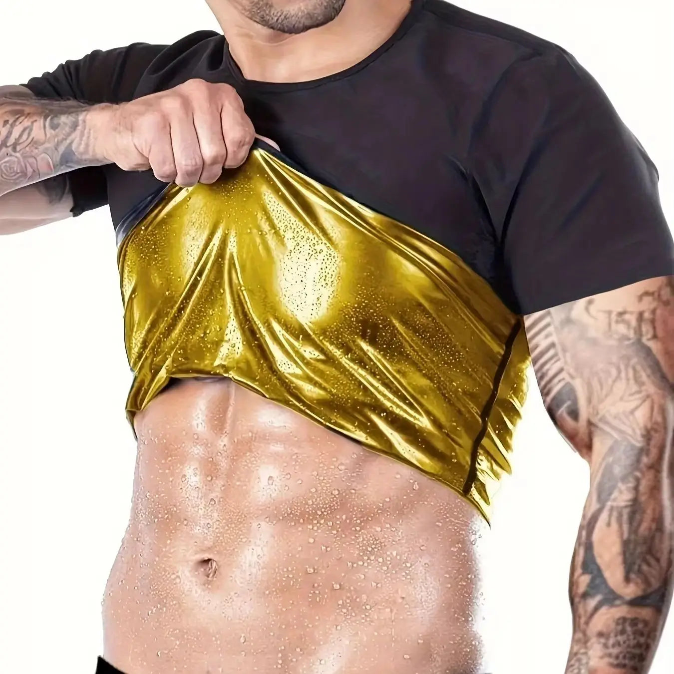 LILVIGORCN Men Sauna Shirt Compression Tee for Workouts