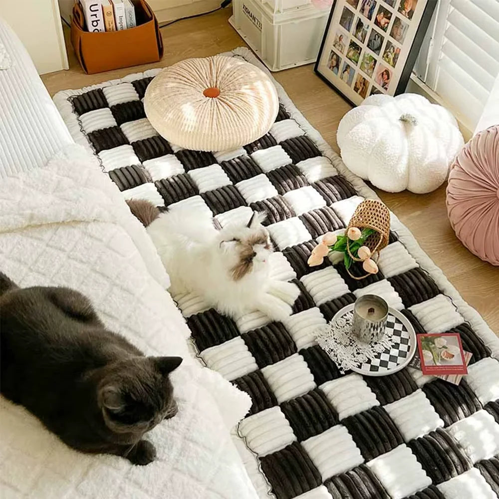 CWV Anti Slip Waterproof Coral Fleece Dog Mat For Cars
