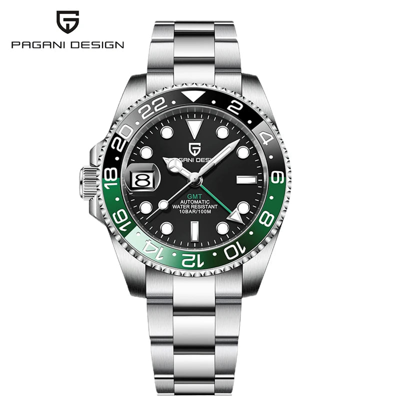 Pagani Design Automatic GMT Stainless Steel Men's Watch PD-1662