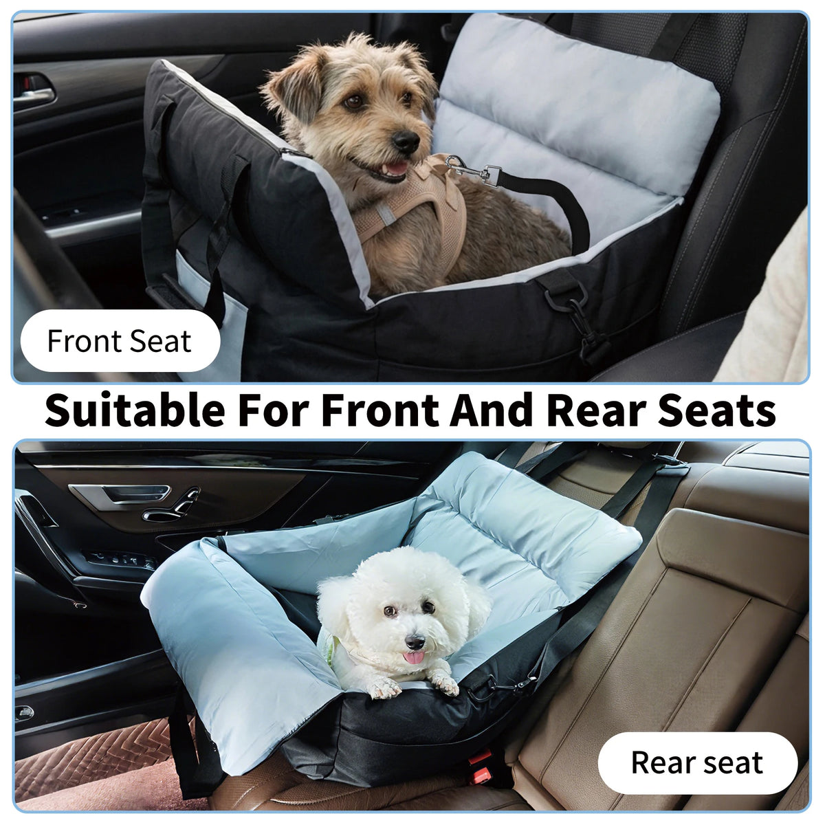 Borwart Portable Dog Car Seat With Booster Travel Carrier