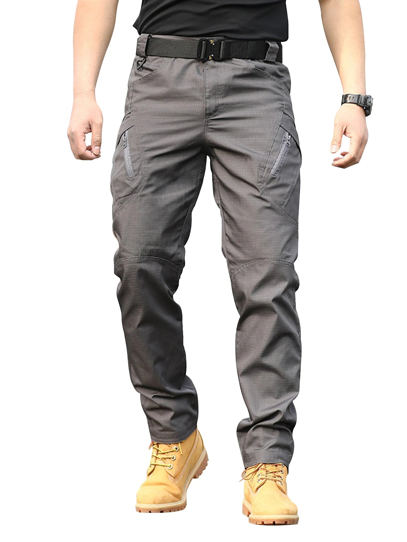 NONECN Mens Tactical Pants With Multi Pocket Design Breathable Lightweight
