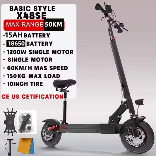 Jueshuai Outdoor Electric Scooter 48V 72V 1000W Foldable Off Road