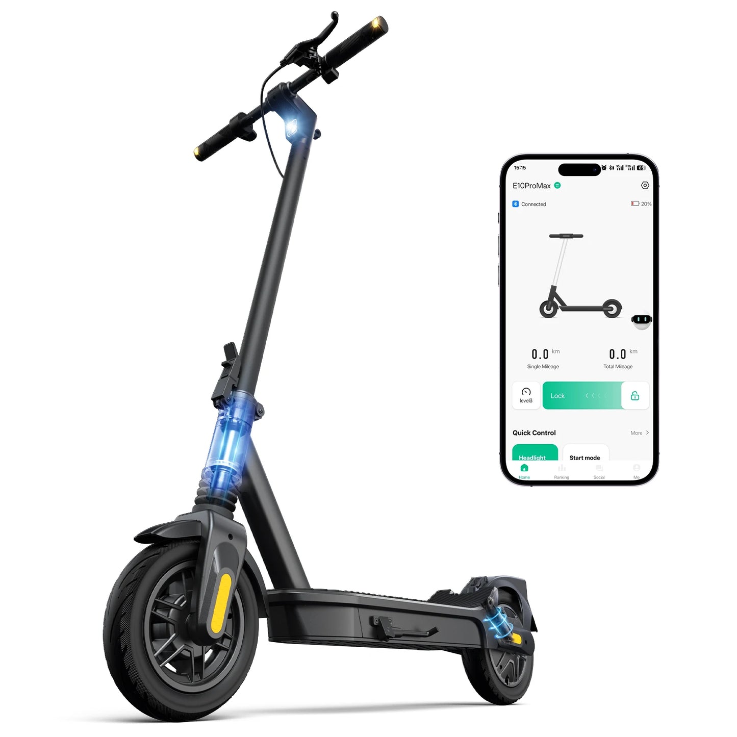 HeroPick E10 Pro Max Electric Scooter 1000W Folding Range