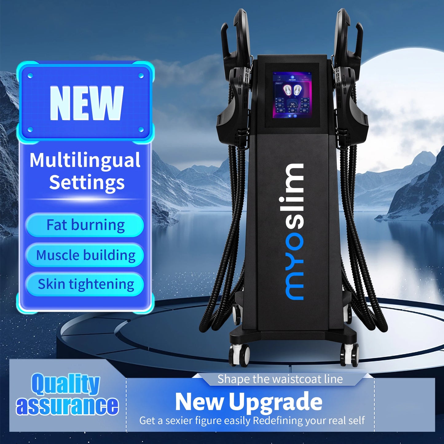 MYOSLIM EMS Body Sculpt Machine 15T 6500W Fat Burn Therapy