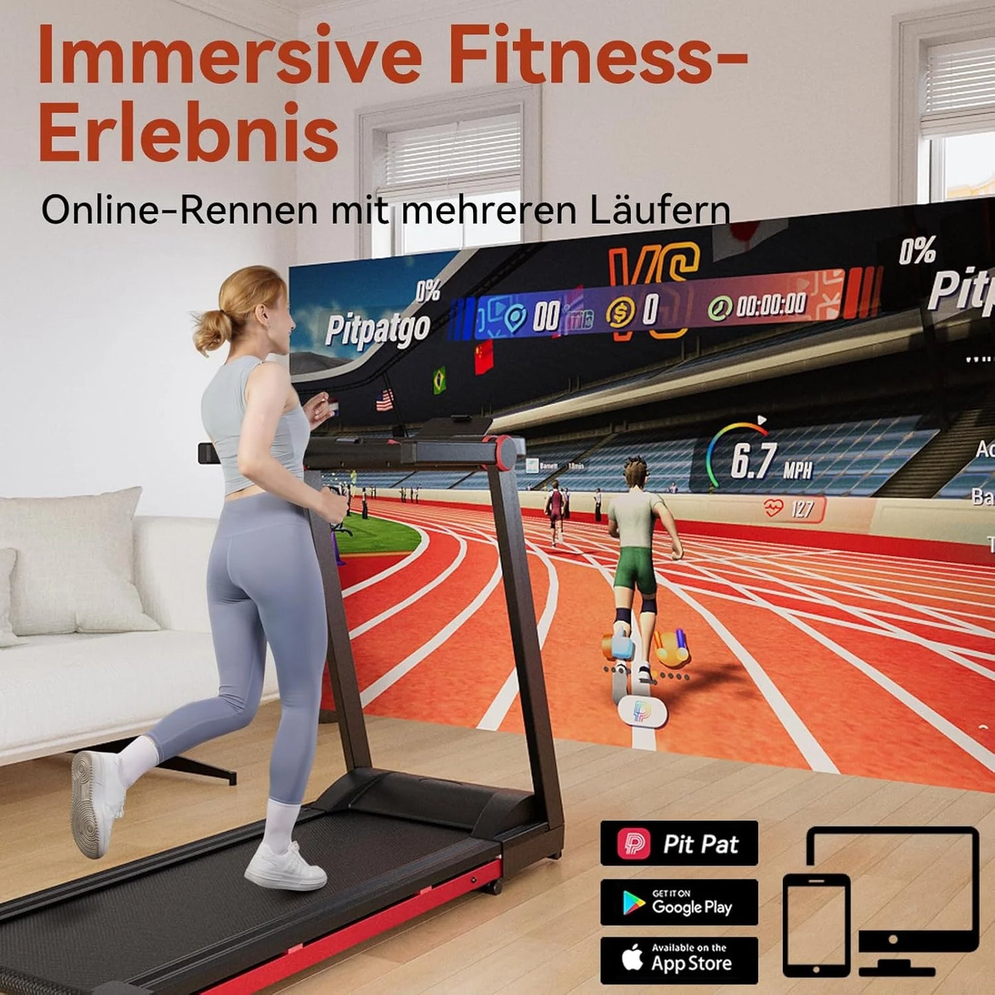 Superun Foldable Treadmill 3.5HP Incline 6 Percent Bluetooth App