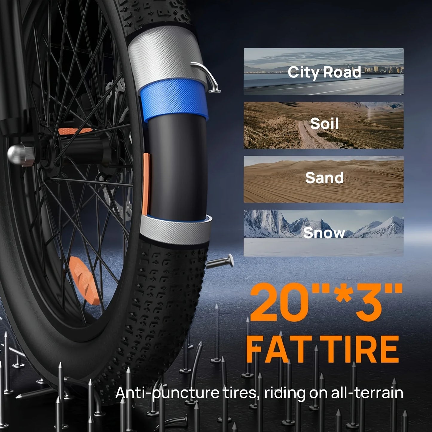 URLIFE 1000W E20 Electric Bike with Removable Battery