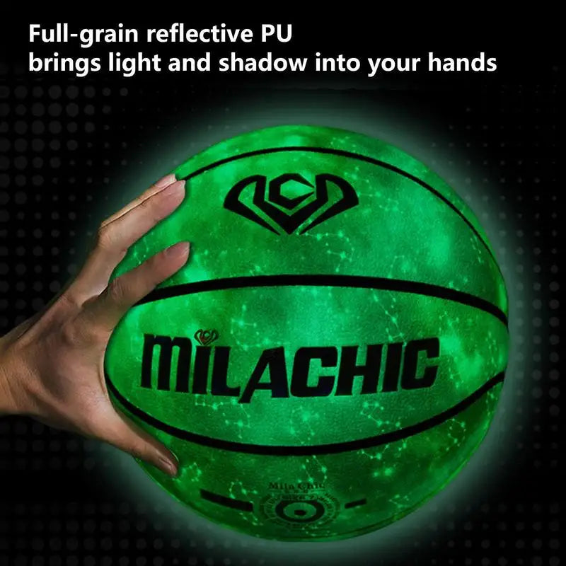 Hignconcerned Holographic Glowing Basketball Indoor and Outdoor Play