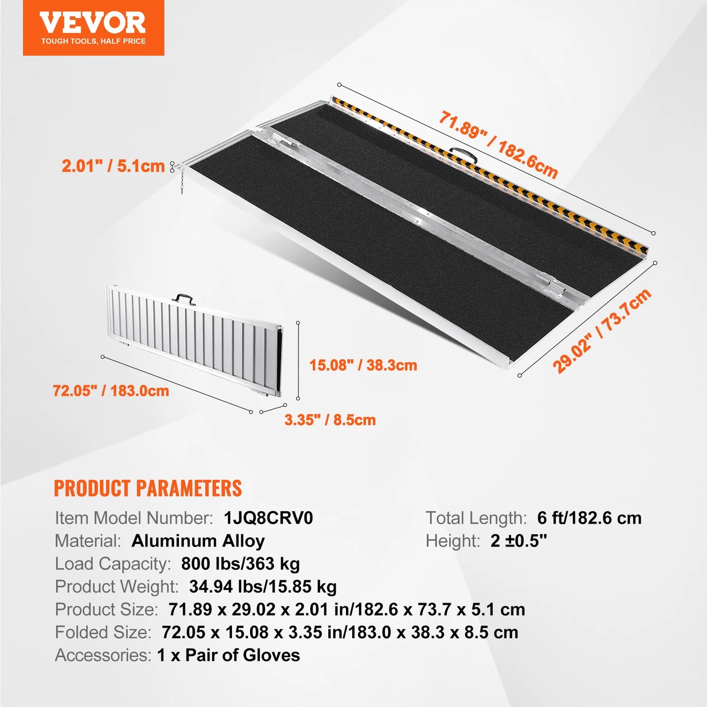 SucceBuy Portable Aluminum Folding Wheelchair Ramp For Threshold Accessibility Solutions