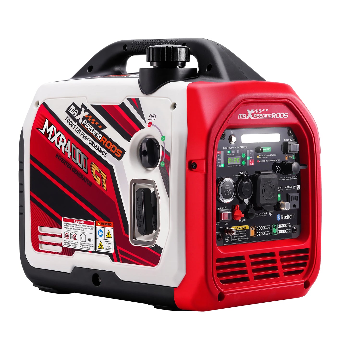 Maxpeedingrods 4KW Dual Fuel Inverter Generator LPG Gas Bluetooth