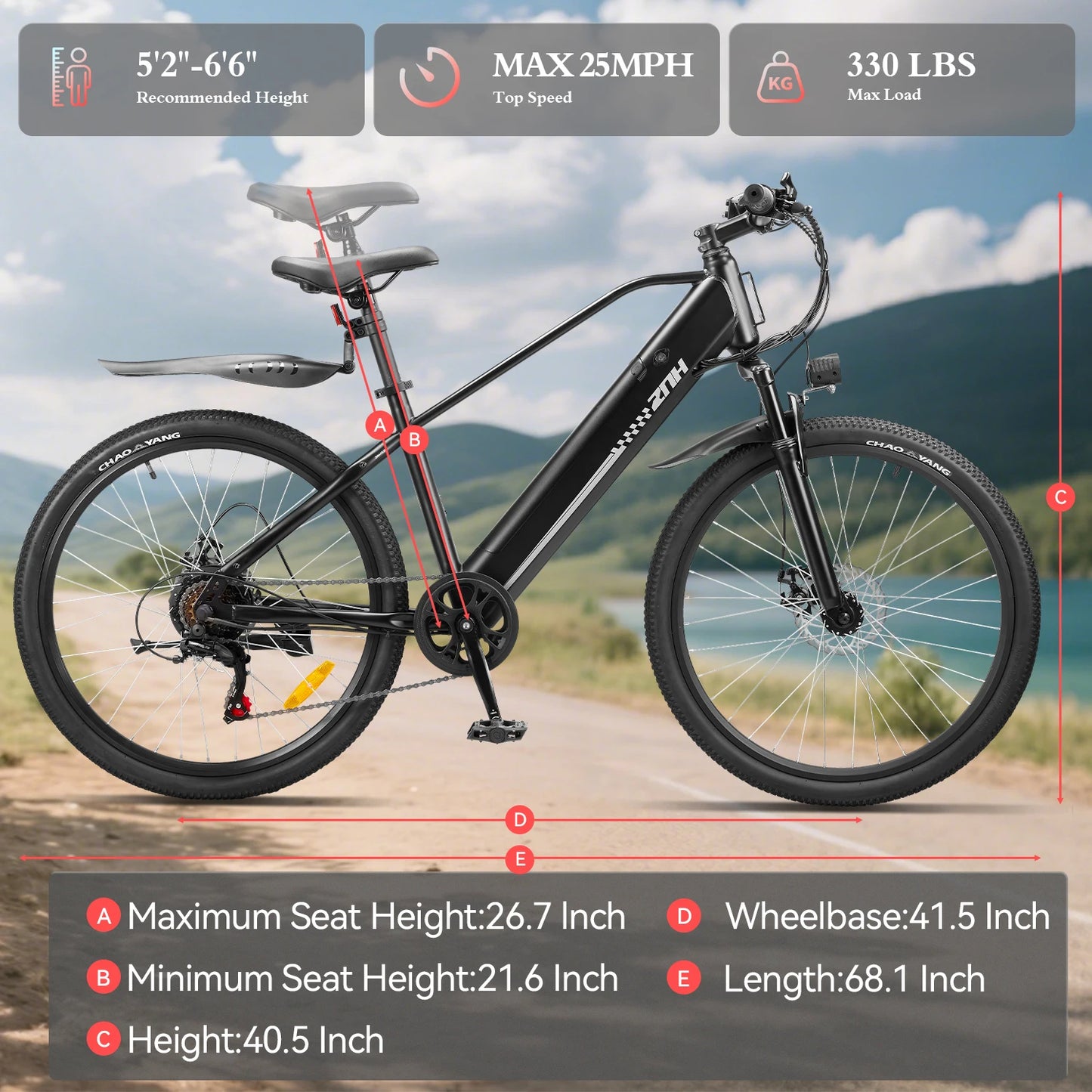 ZNH 1000W Peak Motor Electric Bicycle for Adults 48V