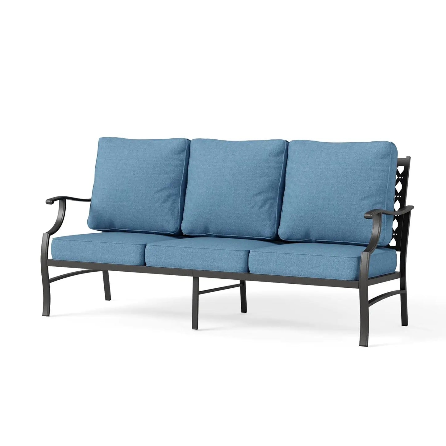 HUANZHUANG All Weather 3 Seat Outdoor Patio Sofa with Cushions