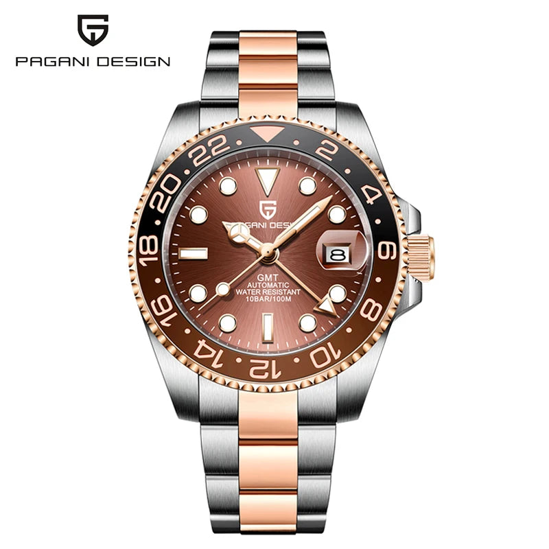 Pagani Design Automatic GMT Stainless Steel Men's Watch PD-1662